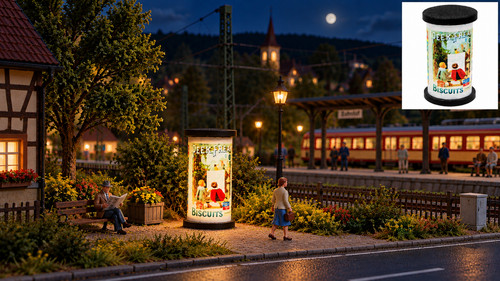 Beleuchtete litfaßsäule - beleuchtete,