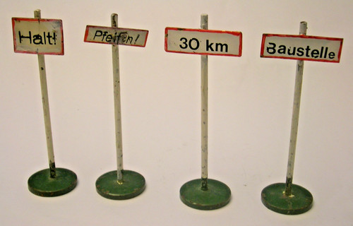 Vier alte blechschilder - blechschilder, für