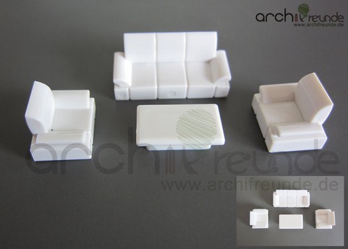 3er set modell sofa - modell, mit